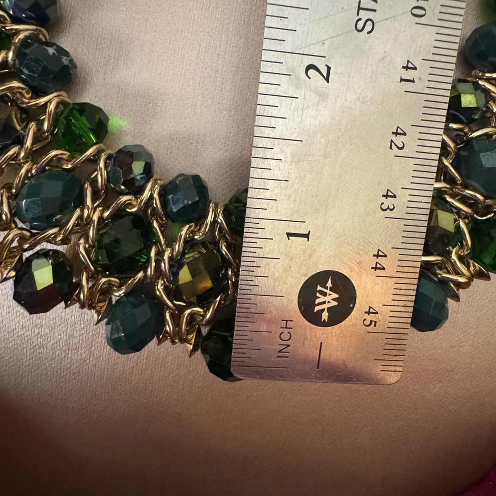 NWT Emerald Taxicab crystal necklace - Picture 2 of 6